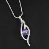 334139 MOONSTONE MODERN SP PURPLE NECKLACE